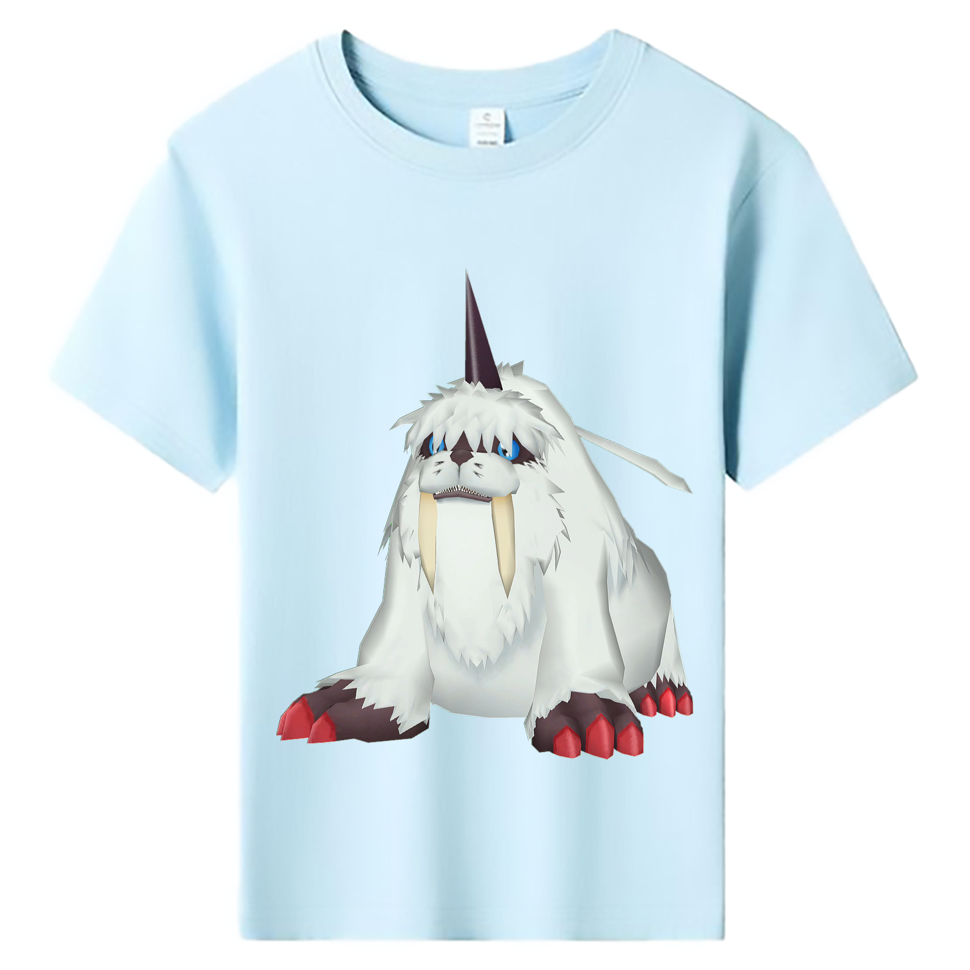 （画像用） Digimon デジタルモンスター/デジモン 綿100％キッズTシャツ（フロントプリント）